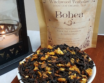 Organic Loose Leaf Tea, Bohea, Orange & Cinnamon Black Tea Blend