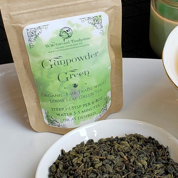 Gunpowder Green Organic Whole Loose Leaf Tea