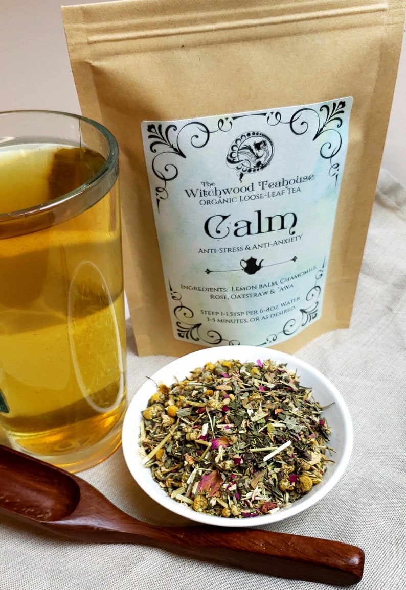 Calm AntiStress & AntiAnxiety Tea Organic Loose Leaf Etsy
