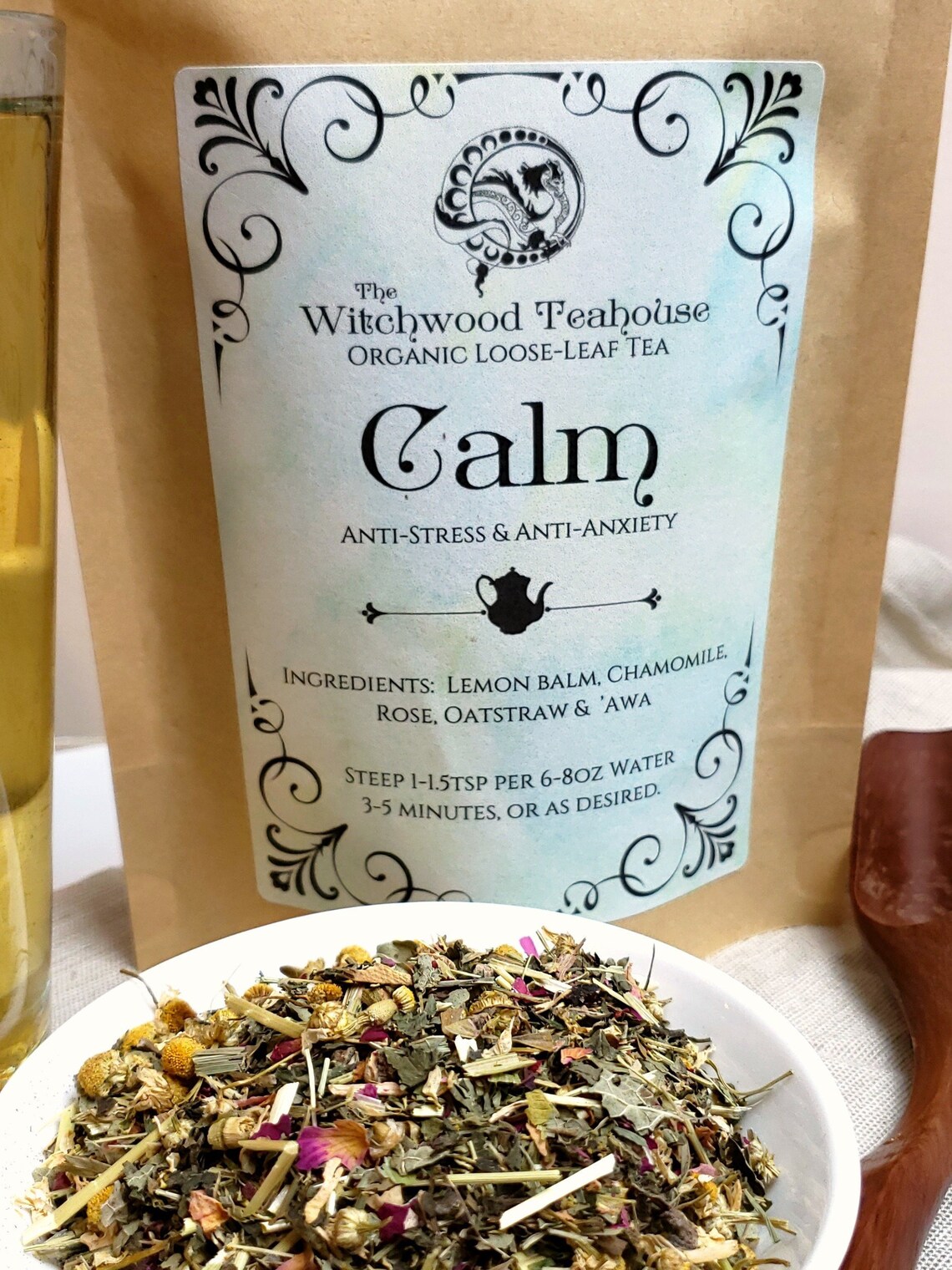 Calm AntiStress & AntiAnxiety Tea Organic Loose Leaf Etsy