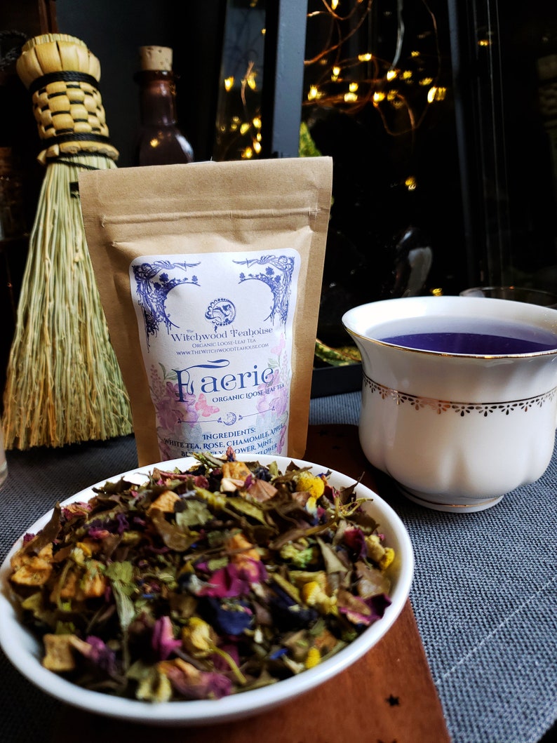 Faerie Tea Looseleaf Organic Fair Trade Ritual Witch Tea Etsy