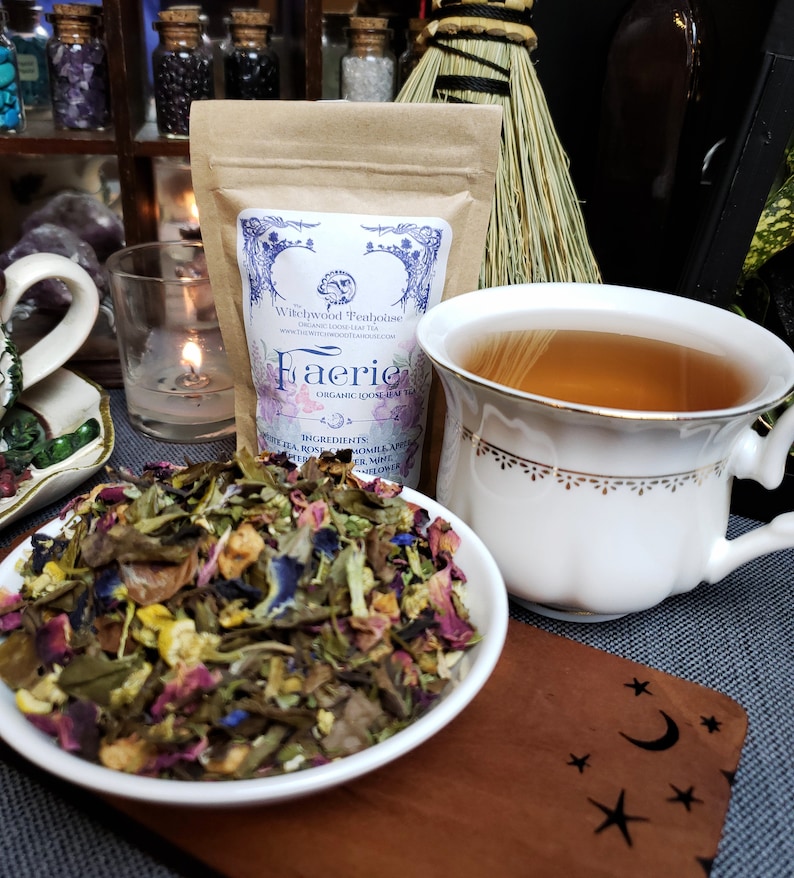 Faerie Tea Looseleaf Organic Fair Trade Ritual Witch Tea Etsy