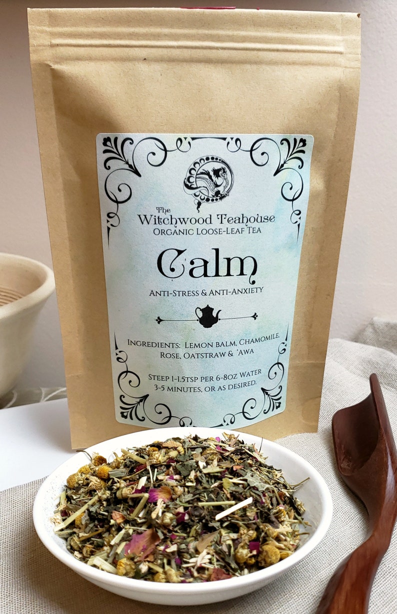 Calm AntiStress & AntiAnxiety Tea Organic Loose Leaf Etsy