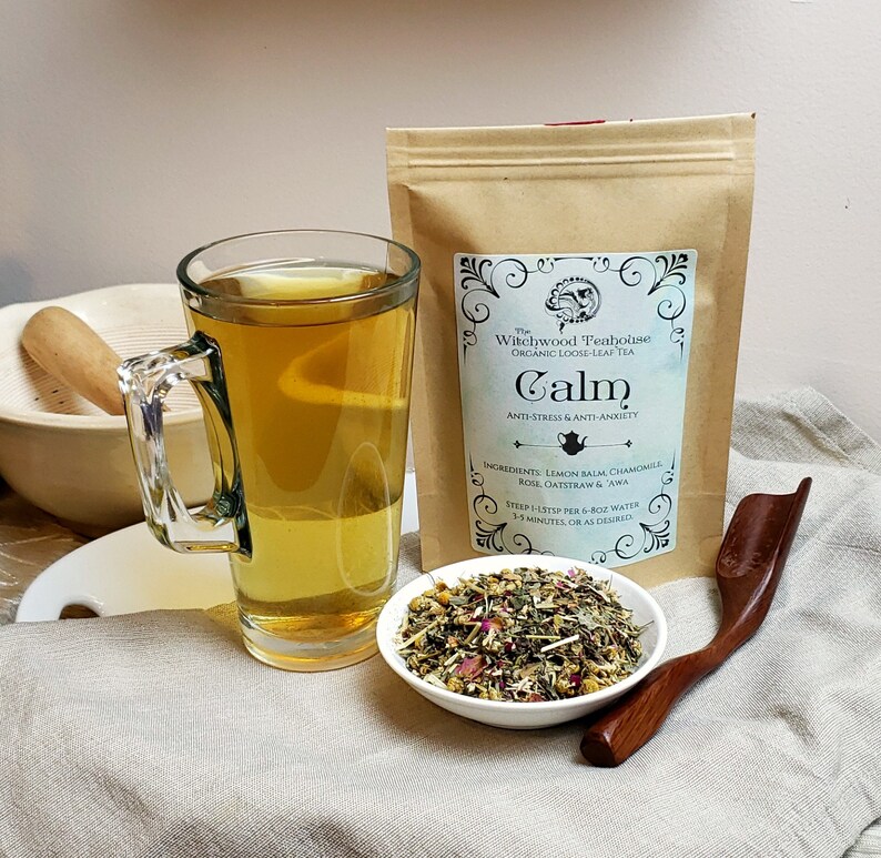Calm AntiStress & AntiAnxiety Tea Organic Loose Leaf Etsy