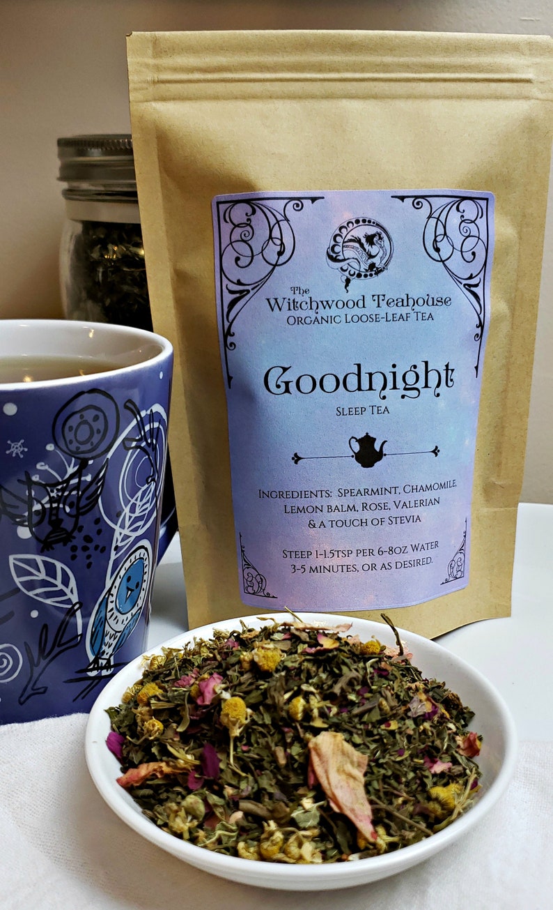 Goodnight Sleep Tea Organic Loose Leaf Wellness Tea Etsy