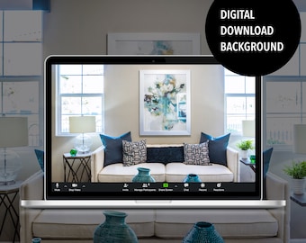 Zoom Backgrounds – Nice Living Room Couch – Minimalist Backdrop Image for Online Zoom Meetings
