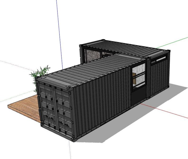 Moderne Container Kabine – 3D SketchUp Digital Projekt - Etsy.de