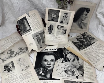 Ephemera Lot 40+ Pages The Illustrator Magazine 1940s WWII Pinup Art Guns