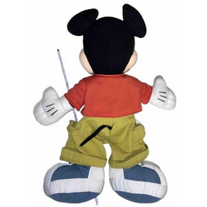 Raro Mickey Mouse de pelúcia vintage Y2K de 60 cm (2 pés) da Disney Toys R Us e shorts cargo da Fisher Price. imagem 3