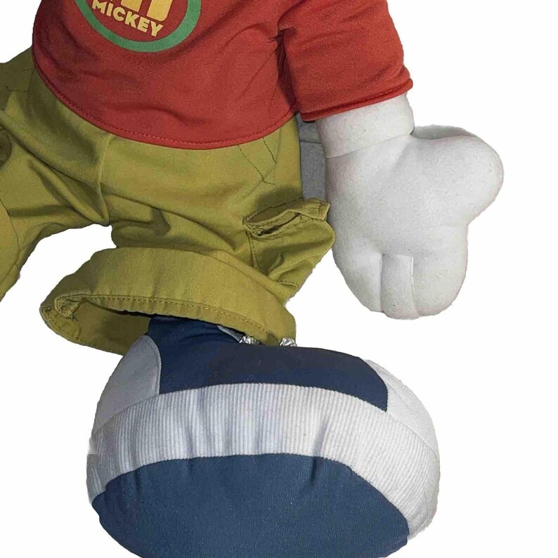 Raro Mickey Mouse de pelúcia vintage Y2K de 60 cm (2 pés) da Disney Toys R Us e shorts cargo da Fisher Price. imagem 8