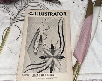 Vintage 1944 The Illustrator Magazine Spring Art Joyce Dester Ephemera Junk Journal