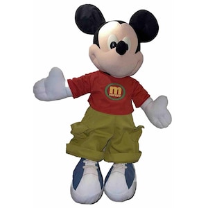Raro Mickey Mouse de pelúcia vintage Y2K de 60 cm (2 pés) da Disney Toys R Us e shorts cargo da Fisher Price. imagem 4