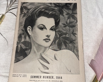 1944 The Illustrator Magazine Summer Number Betty Gibson Art Instruction