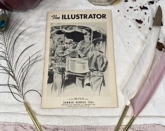VTG 1943 The Illustrator Magazine Art Instruction Inc WWII Army Art Ephemera