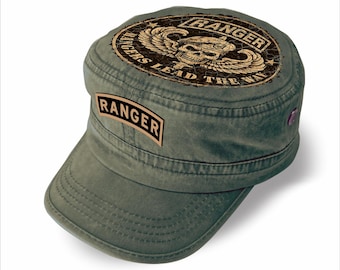 Gorra Ranger Cadet – Gorra de estilo militar 100% algodón, con el gráfico "Rangers Lead The Way" (Los Rangers lideran el camino).