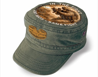 Gorra de veterano de combate / Gorra militar CAB / Diseño "En la lucha", algodón, correa ajustable