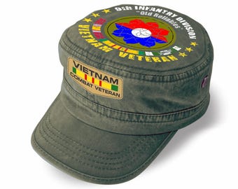 Gorra de veterano de Vietnam de la 9.ª División de Infantería – Gorra militar de algodón lavado