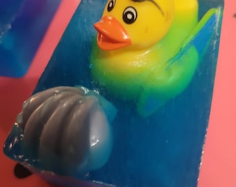 Kauwgomgeurende rubberen eendje zeepscrubbies voor kinderen!!!!