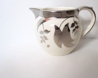 Silver Lusterware Creamer, Vintage from England, Home or Kitchen Decor