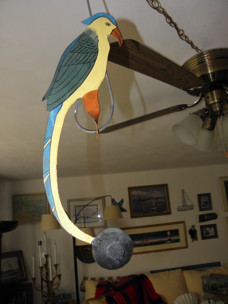 10OFF 1 Antique Balancing Bird Toy with Counter Weight Metal Etsy