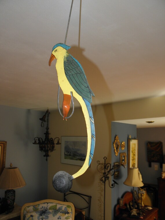 1 Antique Balancing Bird Toy with Counter Weight Metal Etsy