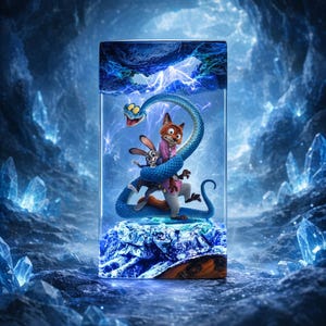 Crazy Animal Night Light Resin Lamp,3D Fantasy Animal Sculpture Light,Fun Cartoon Desk Lamp, Creative Gift for Kids & Adults,Halloween Decor