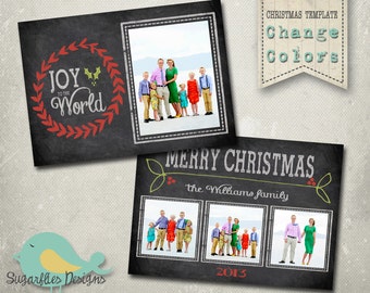 christmas card photoshop template family christmas card 87 etsy