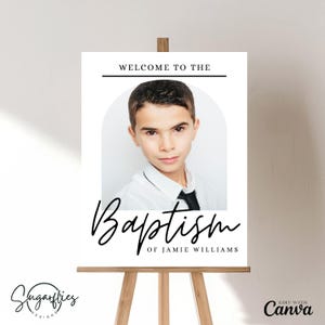LDS Baptism Welcome Sign, Baptism Invitation, Custom Baptism Invite, Boy LDS Baptism, Baptism Printable Sign, Digital Download, 8x10 16x20