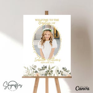 Floral LDS Baptism Welcome Sign, Baptism Invite, Baptism Sign , LDS Baptism Invitation, Baptism Printable Sign, Digital Download, 8x10 16x20