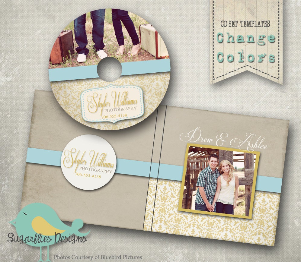 CD/DVD Label and Cover Templates DVD Case & Label Rich | Etsy