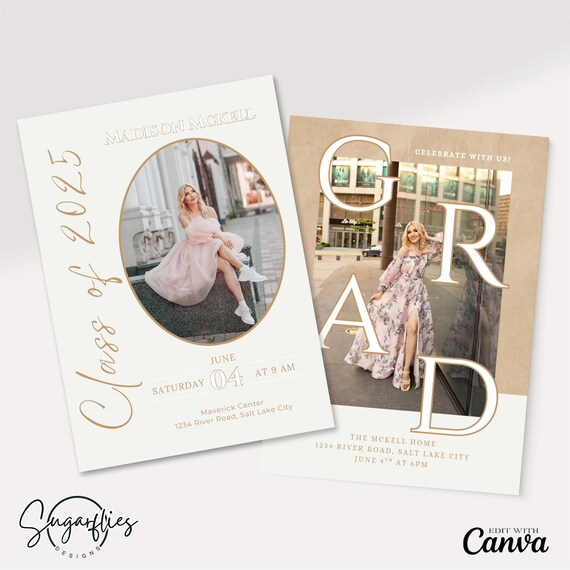 Graduation Invitation, Graduation Announcement, Graduation Card, Graduation Invite, Graduation Party, Editable Graduation Template, Digital