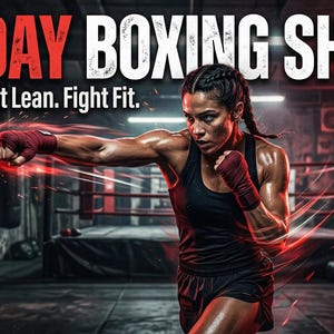 Plantilla de entrenamiento de boxeo de 30 días para definir músculos / Plan de entrenamiento para perder grasa (Descarga digital)