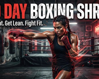 30 Day Boxing Shred Program | Fat Loss Boxing Workout Plan + Trackers