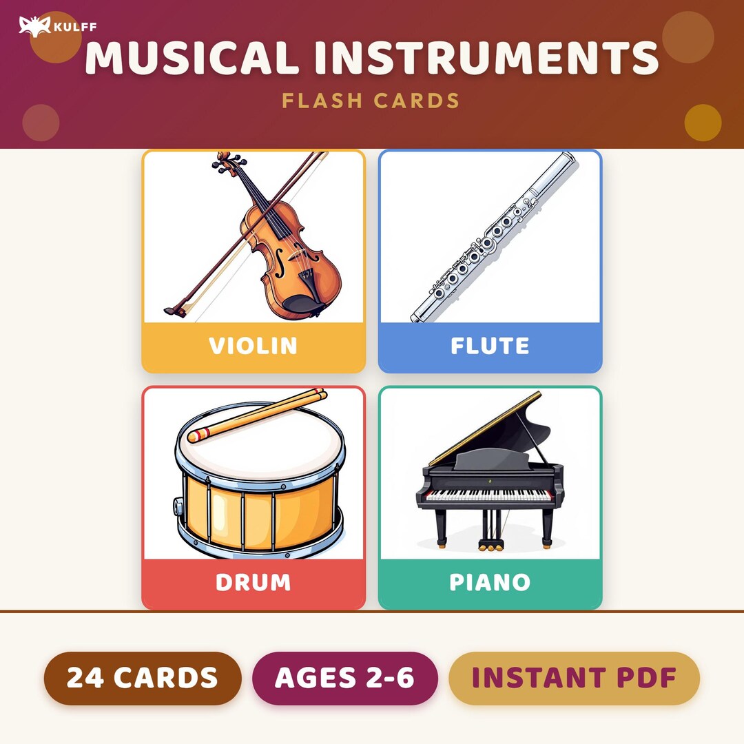 Musical Instruments Speech Therapy | 24 Music Vocabulary Cards SLP ...