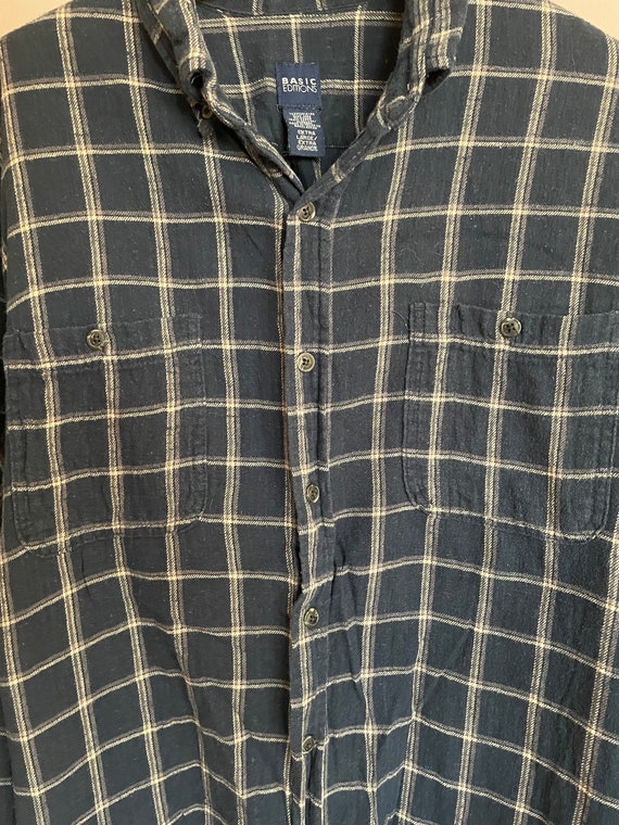 Vintage Blue Basic Editions Flannel - image 4