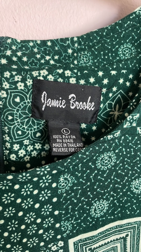 Vintage Jamie Brooke Boho Pattern Dress - image 5
