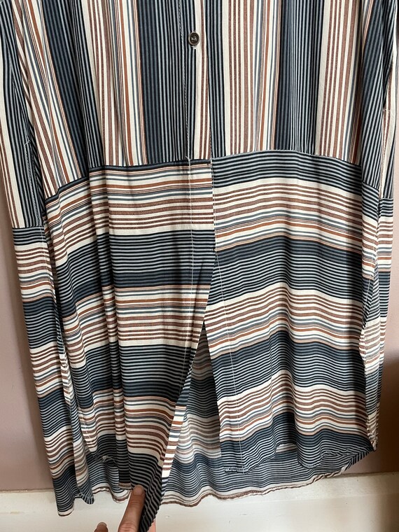 Vintage Striped Button Down Dress - image 5