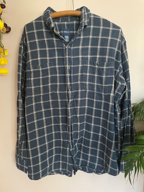 Vintage Blue Basic Editions Flannel - image 1