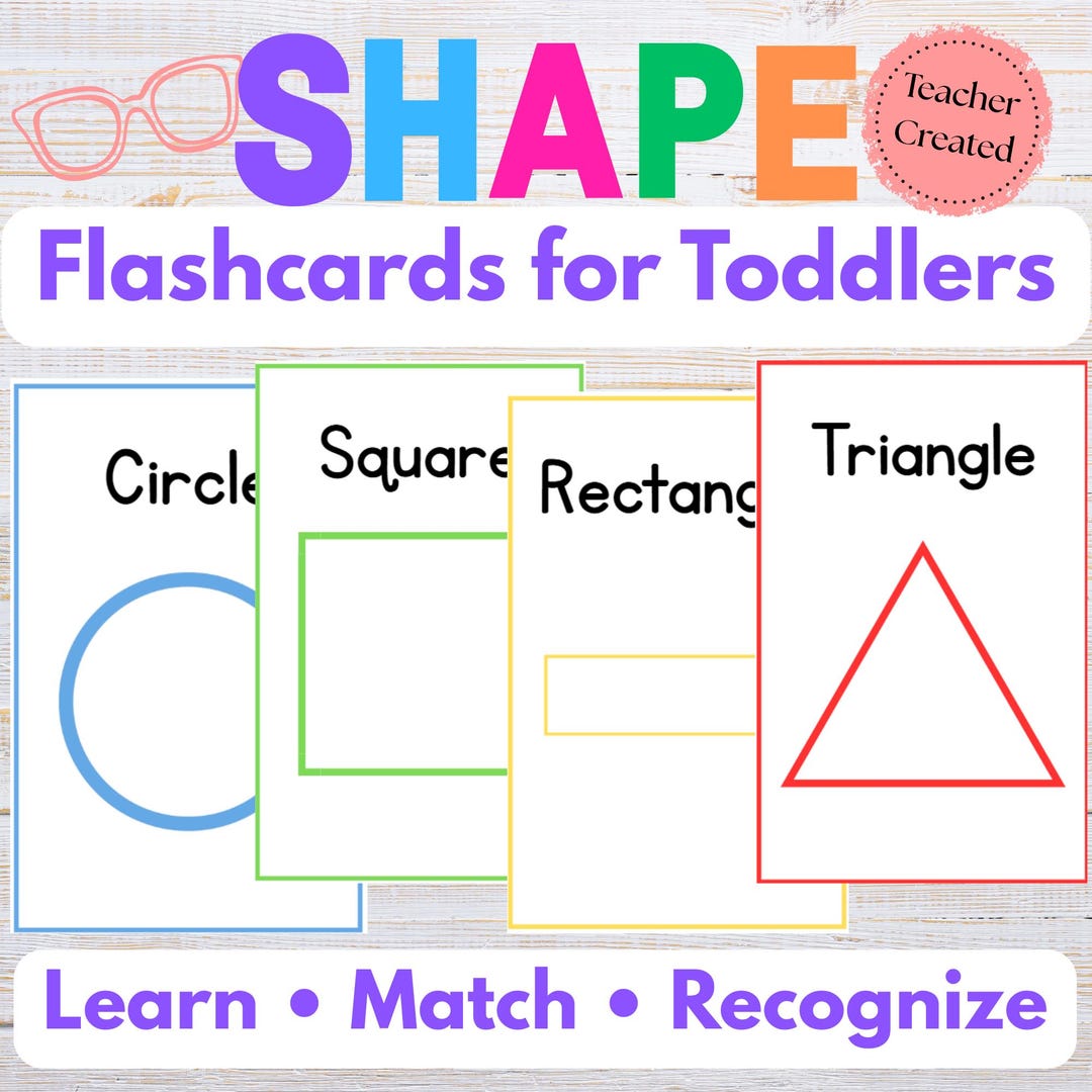 Shape Flashcards for Toddlers Ages 2–4 | Printable Preschool Learning ...