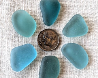 Genuine Beach Sea Glass Ultra Rare Aqua Teal Blue STOPPER Japanese Sea ...