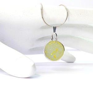 Genuine Beach Sea Glass Silver Marble Pendant / Necklace | Ultra Rare Confetti Sea Marble