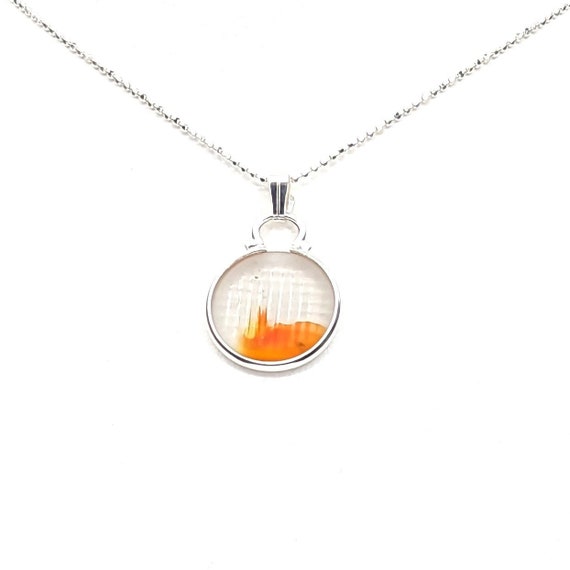 Genuine Beach Sea Glass Silver Pendant / Necklace… - image 1