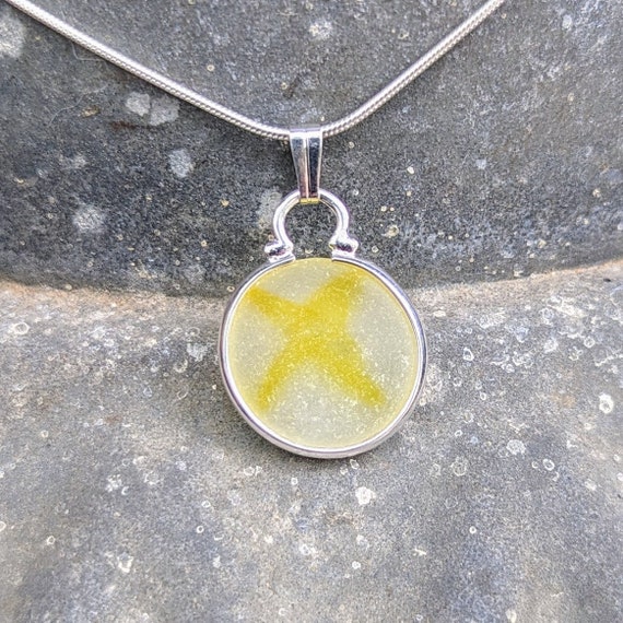 Genuine Beach Sea Glass Silver Pendant / Necklace… - image 2