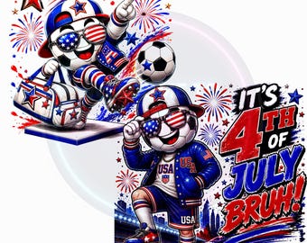 It's 4th Of July Bruh PNG, patriottisch voetbalsublimatieontwerp, grappig onafhankelijkheidsdagshirt voor kinderen png, afbeelding VS vuurwerk