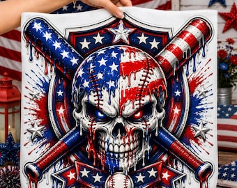 Patriottische honkbalschedel png, Amerikaanse vlag honkbal png, 4 juli honkbalsublimatie, Amerikaans sportshirtontwerp