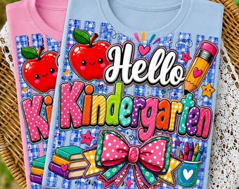 Hallo kleuterschool, png, sublimatieontwerp terug naar school, Apple Pencil Books (digitale download)