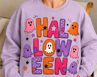 Preppy Halloween-png, schattige spookdoodle png, coquette spookachtig seizoensontwerp, trendy pastel herfstsublimatie
