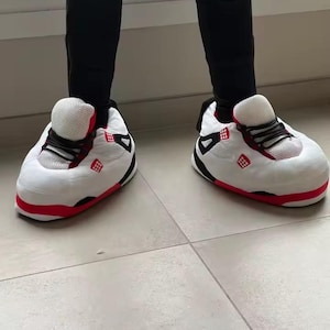 Plush Jordan Slippers - Etsy display picture 1