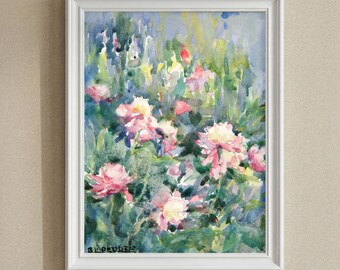 Tender Floral Wall Art, Soothing Meadow Print, Delicate Nature Art, Teacher Office Decor, Back to School Gift