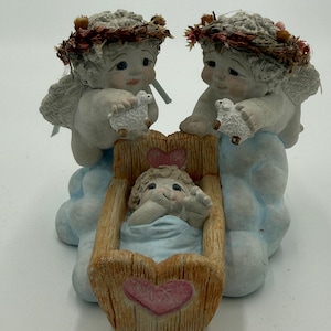 Dreamsicles and Me Nativity Scene Figurine DC417 Angel Sheep Baby Jesus